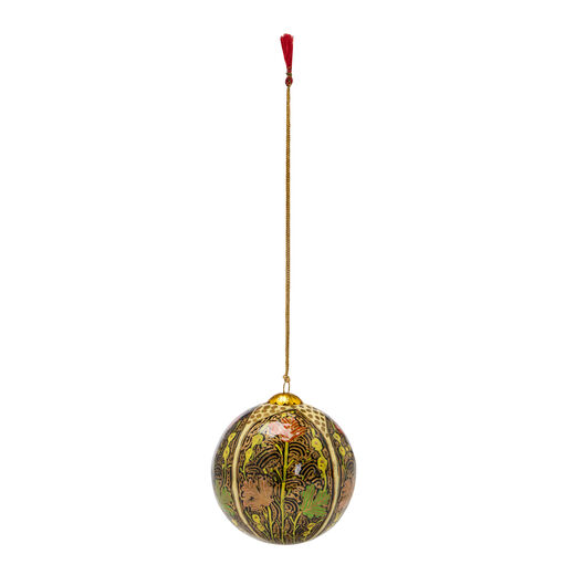 Papier-m&acirc;ch&eacute; gold Chinar bauble